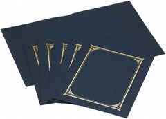 Geographic - 6 Piece Navy Blue Document Holders-Certificate/Document - 9-3/4" High x 12-1/2" Wide - Benchmark Tooling