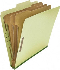 UNIVERSAL - 8-1/2 x 11", Letter Size, Green, Classification Folders with Top Tab Fastener - 25 Point Stock, Right of Center Tab Cut Location - Benchmark Tooling