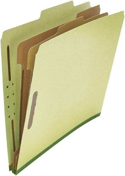 UNIVERSAL - 8-1/2 x 11", Letter Size, Green, Classification Folders with Top Tab Fastener - 25 Point Stock, Right of Center Tab Cut Location - Benchmark Tooling