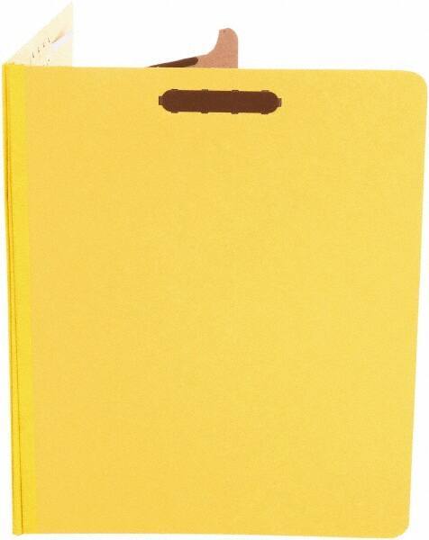 UNIVERSAL - 8-1/2 x 11", Letter Size, Yellow, Classification Folders with Top Tab Fastener - 25 Point Stock, Right of Center Tab Cut Location - Benchmark Tooling