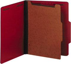 UNIVERSAL - 8-1/2 x 11", Letter Size, Ruby Red, Classification Folders with Top Tab Fastener - 25 Point Stock, Right of Center Tab Cut Location - Benchmark Tooling