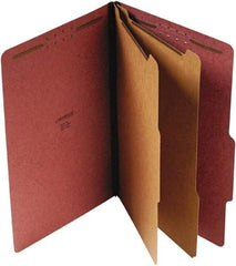 UNIVERSAL - 9-1/2 x 14-1/2", Legal, Red, Classification Folders with Top Tab Fastener - 25 Point Stock, Right of Center Tab Cut Location - Benchmark Tooling