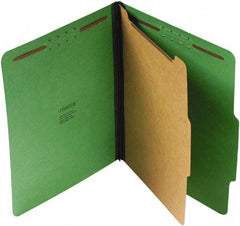 UNIVERSAL - 8-1/2 x 11", Letter Size, Emerald Green, Classification Folders with Top Tab Fastener - 25 Point Stock, Right of Center Tab Cut Location - Benchmark Tooling