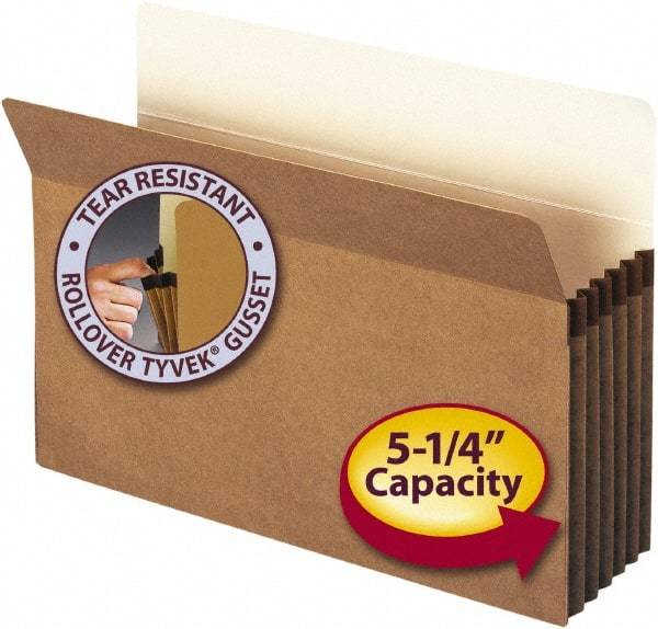 SMEAD - 9-1/2 x 14-1/2", Legal, Brown, 5-1/4" Expanding Wallet - 11 Point Stock, Straight Tab Cut Location - Benchmark Tooling