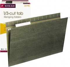 SMEAD - 9-1/4 x 14-1/2", Legal, Standard Green, Hanging File Folder - 11 Point Stock, 1/3 Tab Cut Location - Benchmark Tooling