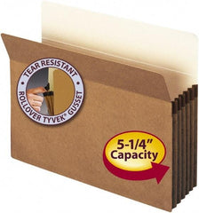 SMEAD - 8-1/2 x 11", Letter Size, Brown, 5-1/4" Expanding Wallet - 11 Point Stock, Straight Tab Cut Location - Benchmark Tooling