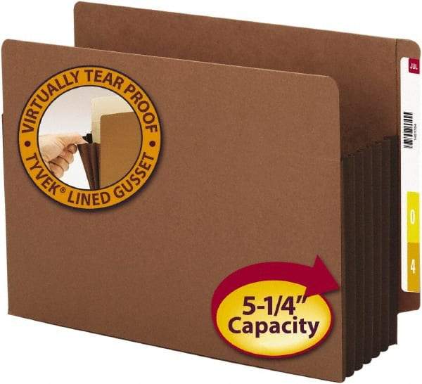 SMEAD - 8-1/2 x 11", Letter Size, Dark Brown, Expansion Folders - Straight Tab Cut Location - Benchmark Tooling