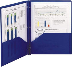 SMEAD - 8-1/2 x 11", Letter Size, Blue, Pocket Folders - Benchmark Tooling