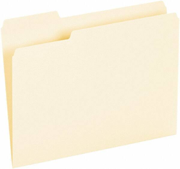 UNIVERSAL - 8-1/2 x 11", Letter Size, Manila, File Folders with Top Tab - Assorted Tab Cut Location - Benchmark Tooling