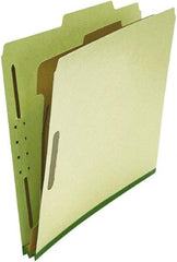 UNIVERSAL - 8-1/2 x 11", Letter Size, Green, Classification Folders with Top Tab Fastener - 25 Point Stock, Right of Center Tab Cut Location - Benchmark Tooling