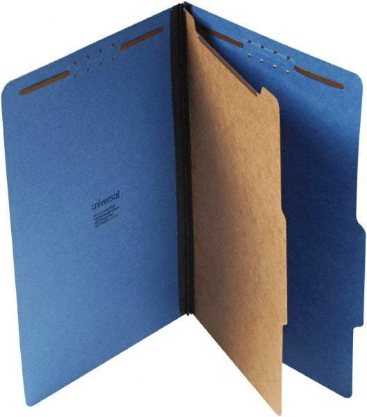 UNIVERSAL - 9-1/2 x 14-1/2", Legal, Cobalt Blue, Classification Folders with Top Tab Fastener - 25 Point Stock, Right of Center Tab Cut Location - Benchmark Tooling