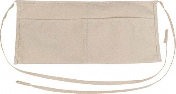 Proto - 28 to 52" Waist Apron - 2 Pocket, 6" Wide, Off White, Polyester - Benchmark Tooling