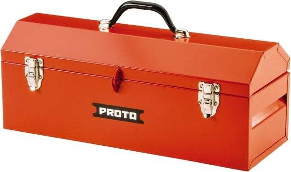 Proto - Hip-Roof Tool Box - 19" Wide x 7" Deep x 7" High, Steel, Safety Red - Benchmark Tooling