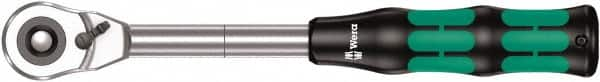 Wera - 1/2" Drive Pear Head Ratchet - Chrome Vanadium Finish, 11" OAL, 72 Gear Teeth, Ergonomic Cushion Grip Handle - Benchmark Tooling