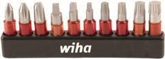 Wiha - Bit Set - #1 to #3, 1/4" Drive, Phillips, Square, Torx Point - Benchmark Tooling