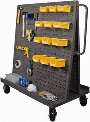 Durham - 2,000 Lb Capacity Steel A-Frame Truck - Steel Deck, 48" OAW, Phenolic Casters - Benchmark Tooling