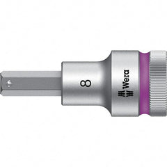 Wera - 1/2" Drive, 8mm Hex Bit Socket - 2-23/64" OAL - Benchmark Tooling