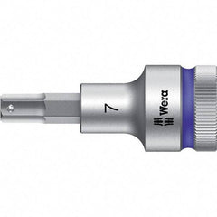 Wera - 1/2" Drive, 7mm Hex Bit Socket - 2-23/64" OAL - Benchmark Tooling