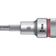 Wera - 1/2" Drive, 6mm Hex Bit Socket - 2-23/64" OAL - Benchmark Tooling