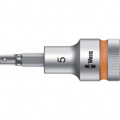 Wera - 1/2" Drive, 5mm Hex Bit Socket - 2-23/64" OAL - Benchmark Tooling