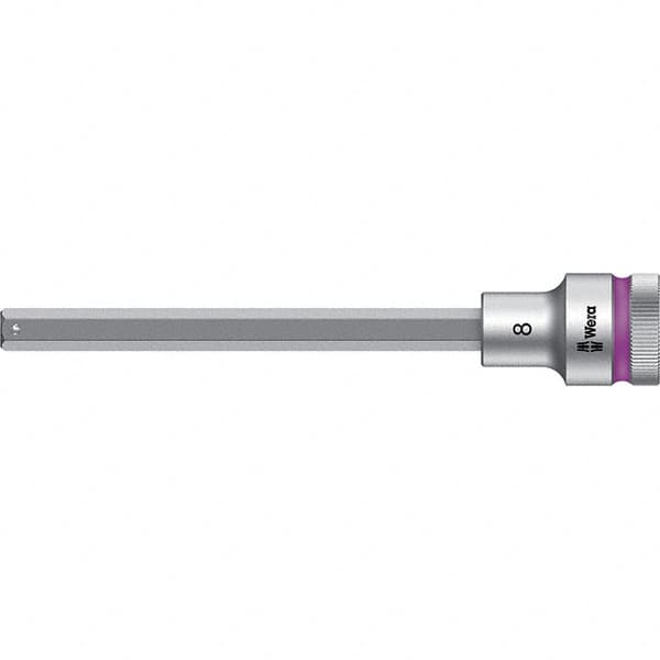 Wera - 1/2" Drive, 8mm Hex Bit Socket - 5-33/64" OAL - Benchmark Tooling