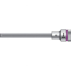Wera - 1/2" Drive, 8mm Hex Bit Socket - 5-33/64" OAL - Benchmark Tooling