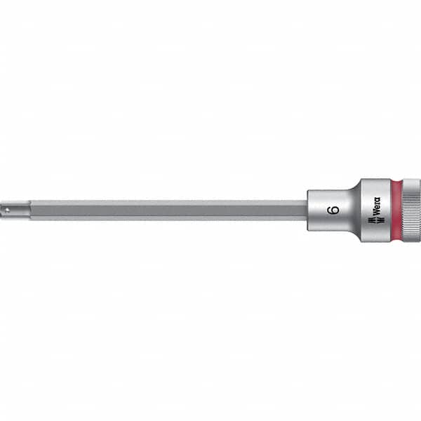 Wera - 1/2" Drive, 6mm Hex Bit Socket - 5-33/64" OAL - Benchmark Tooling