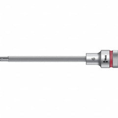 Wera - 1/2" Drive, 6mm Hex Bit Socket - 5-33/64" OAL - Benchmark Tooling