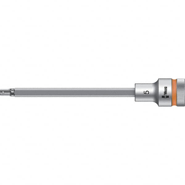 Wera - 1/2" Drive, 5mm Hex Bit Socket - 5-33/64" OAL - Benchmark Tooling