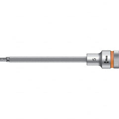 Wera - 1/2" Drive, 5mm Hex Bit Socket - 5-33/64" OAL - Benchmark Tooling