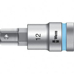 Wera - 1/2" Drive, 12mm Hex Bit Socket - 2-23/64" OAL - Benchmark Tooling