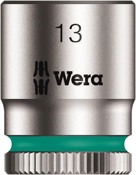 Wera - 1/4" Drive, Shallow Socket - 6 Points, 17/24" OAL - Benchmark Tooling
