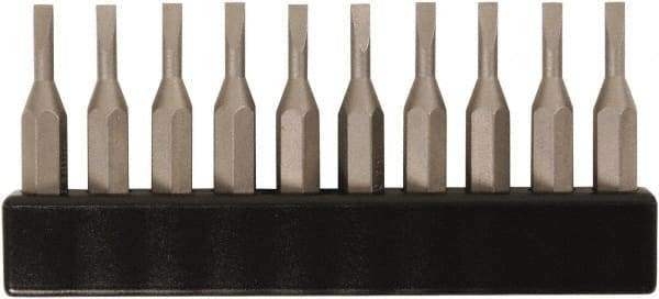 Wiha - 3.5mm Blade, 5/32" Drive Slotted Screwdriver Bit - 1-7/64" OAL - Benchmark Tooling