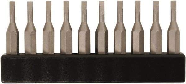 Wiha - 1.8mm Blade, 5/32" Drive Slotted Screwdriver Bit - 1-7/64" OAL - Benchmark Tooling