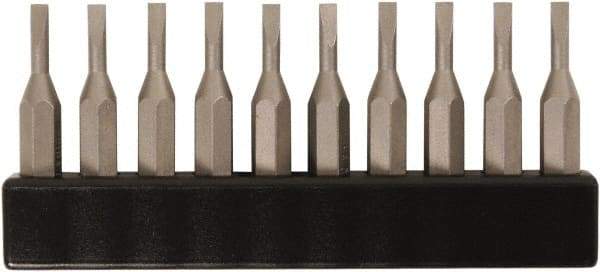 Wiha - 0.8mm Blade, 5/32" Drive Slotted Screwdriver Bit - 1-7/64" OAL - Benchmark Tooling