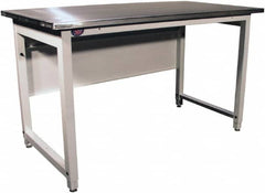 Proline - 60 Wide x 30" Deep x 40" High, Stainless Steel Workbench - Adjustable Height Legs, Light Gray - Benchmark Tooling