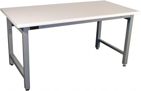 Proline - 72 Wide x 36" Deep x 36" High, Static Dissipative Workbench - Adjustable Height Legs, Light Gray - Benchmark Tooling