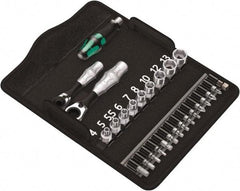 Wera - 27 Piece 1/4" Drive Ratchet Socket Set - Comes in Canvas Pouch - Benchmark Tooling