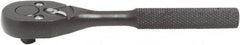 Proto - 1/4" Drive Pear Head Ratchet - Black Oxide Finish, 5" OAL, 90 Gear Teeth, Standard Handle, Reversible Head - Benchmark Tooling