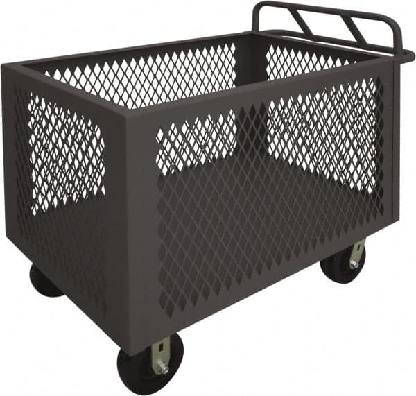 Durham - 2,000 Lb Load Capacity, Steel Box Truck - 36" Wide x 24" Long x 29-1/2" High, Gray - Benchmark Tooling
