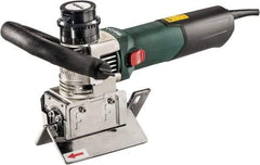 Metabo - 0 to 90° Bevel Angle, 3/8" Bevel Capacity, 12,500 RPM, 810 Power Rating, Electric Beveler - 13 Amps, 1/4" Min Workpiece Thickness - Benchmark Tooling