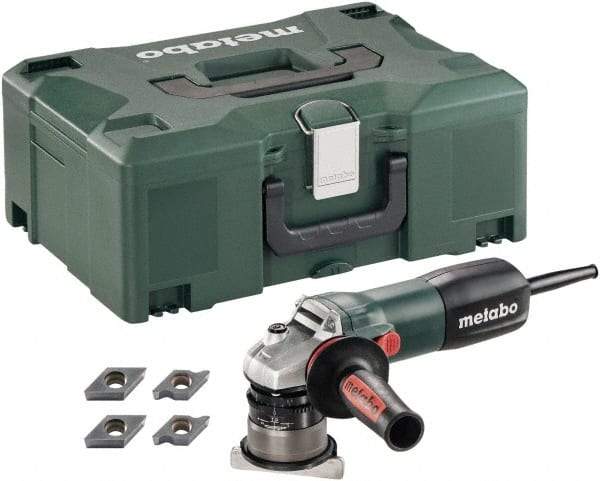 Metabo - 45° Bevel Angle, 5/32" Bevel Capacity, 11,500 RPM, 470 Power Rating, Electric Beveler - 8 Amps, 1/8" Min Workpiece Thickness - Benchmark Tooling