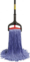 O-Cedar - Blue Deck Mop - 5" Long x 1-1/4" Wide Head, 60" Long Handle, Cotton Blend Head - Benchmark Tooling