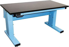 Proline - 60 Wide x 30" Deep x 42-1/2" High, Epoxy Resin Workbench - Adjustable Height Legs, Light Beige - Benchmark Tooling