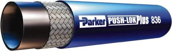 Parker - 3/4" ID x 1.03" OD CTL Push-on Air Hose - 300 Working psi, -55 to 302°F, Blue - Benchmark Tooling