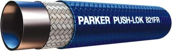 Parker - 1/4" ID x 1/2" OD CTL Push-on Air Hose - 350 Working psi, -40 to 212°F, Blue - Benchmark Tooling