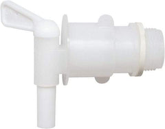 Detco - 3/4" NPT Plastic Rigid Drum Faucet - No Arrester, Manual Closing, 3" Long Extension - Benchmark Tooling