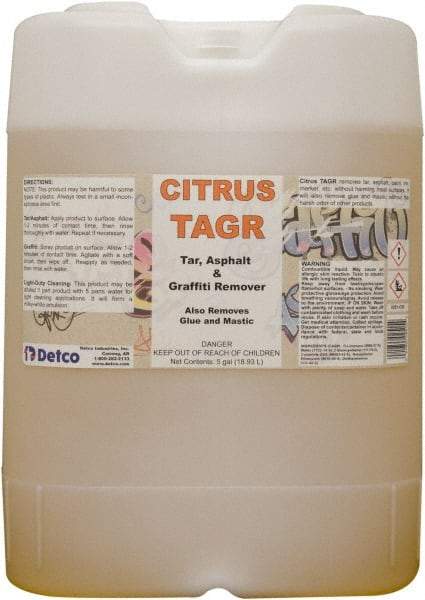 Detco - 5 Gal Drum Graffiti/Vandal Mark Remover - VOC Content g/L 533, Removes Graffiti - Benchmark Tooling