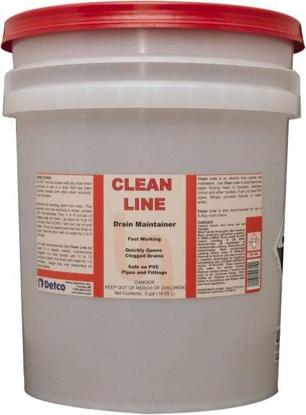 Detco - 5 Gal Liquid Drain Opener - Unscented, Pail - Benchmark Tooling