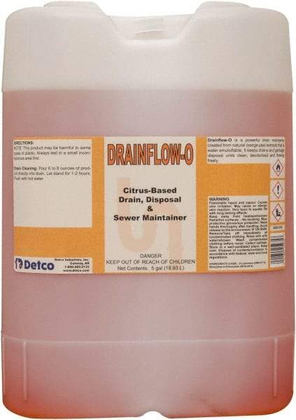 Detco - 5 Gal Liquid Drain Cleaner - Citrus Scent, Drum - Benchmark Tooling